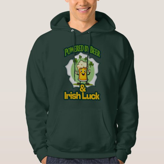 Powered by Beer St Patrick’s Day Shirt – Moletons (Voorkant)