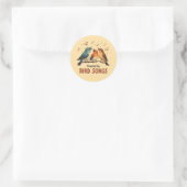 Powered by Bird Songs Ronde Sticker (Tas)