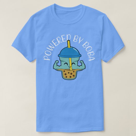 Powered by Boba Bubble Tea 1531 T-shirt (Design voorkant)