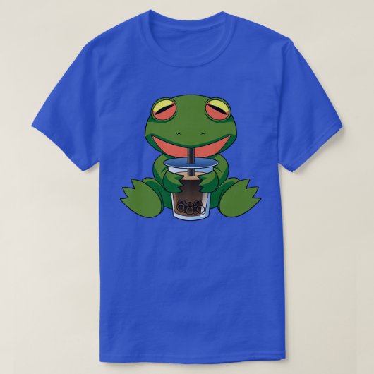 Powered by Boba Drink Frog Funny Women Love Boba B T-shirt (Design voorkant)
