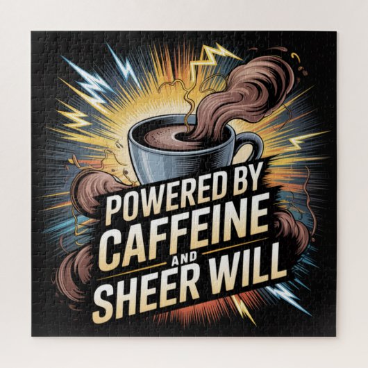 Powered By Caffeine And Sheer Will Legpuzzel (Verticaal)