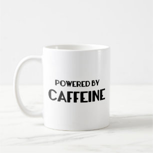 Powered by Caffeine Coffee Mok