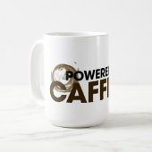 Powered by Caffeine Koffiemok (Voorkant links)