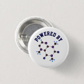 Powered by - Caffeine Molecular Structure Ronde Button 3,2 Cm (Voorkant /achterkant)