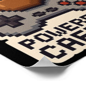 Powered By Caffeine Pixel Art Gamer Coffee Lover G Poster (Hoek)