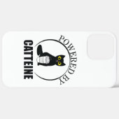 Powered by Catteine Funny Coffee Pun Caffeine Case-Mate iPhone Case (Achterkant (horizontaal))