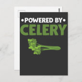 Powered by Celery Green Juice Food Veggie lover Briefkaart (Voorkant / Achterkant)