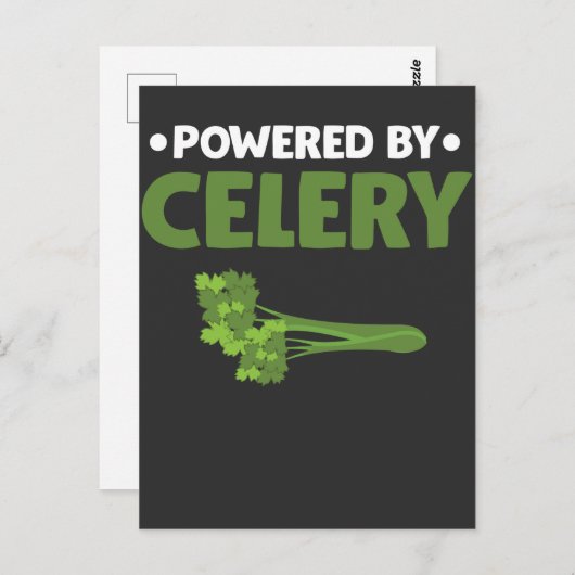Powered by Celery Green Juice Food Veggie lover Briefkaart (Voorkant / Achterkant)