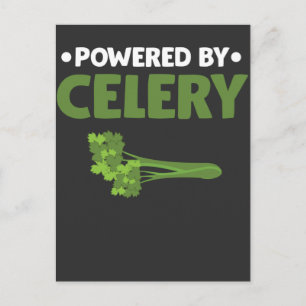 Powered by Celery Green Juice Food Veggie lover Briefkaart