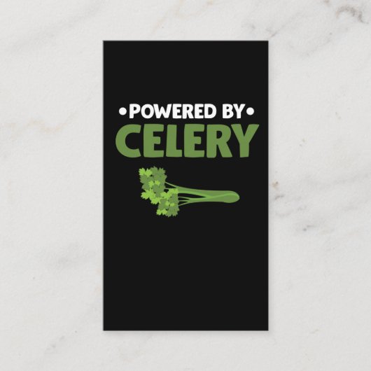 Powered by Celery Green Juice Food Veggie lover Visitekaartje (Voorkant)