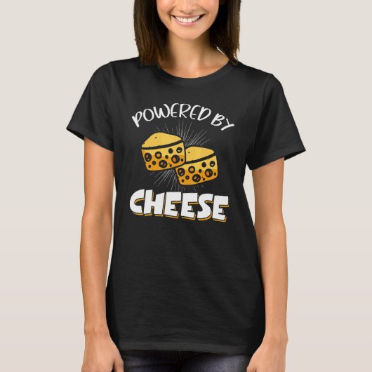 Powered By Cheese T-shirt (Voorkant)