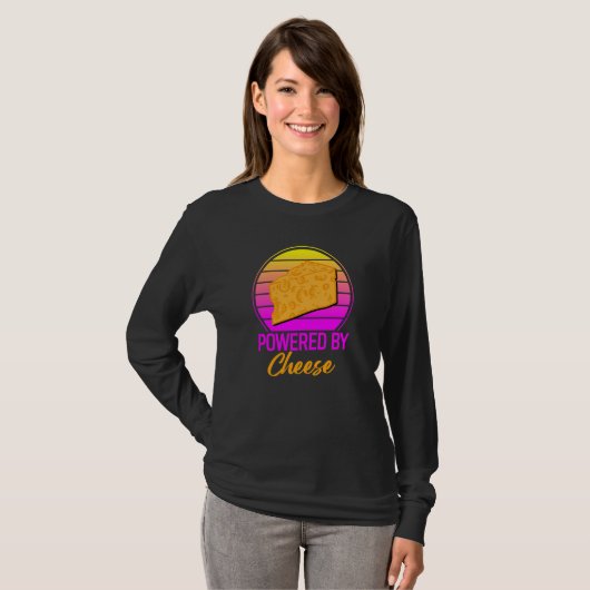 Powered By Cheese T-shirt (Voorkant volledig)