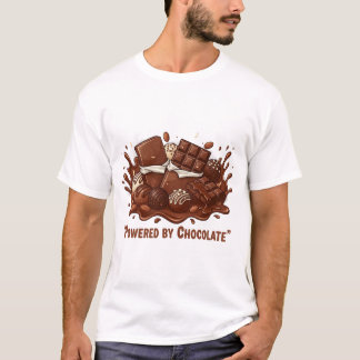 Powered by Chocolate – National Chocolates Day Art T-shirt