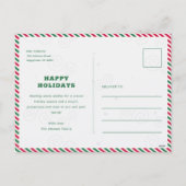 Powered by Christmas Chaos Funny Dog Pet Photo Feestdagenkaart (Achterkant)