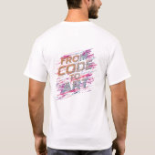 Powered By Code and Creativity Tech Circuit T-shir T-shirt (Achterkant)