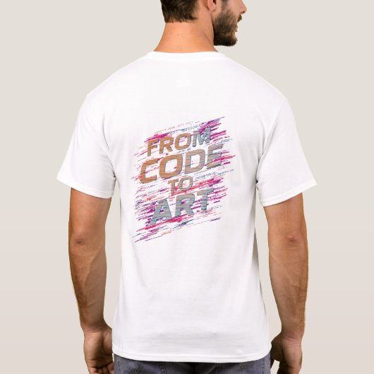 Powered By Code and Creativity Tech Circuit T-shir T-shirt (Achterkant)