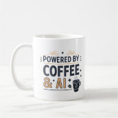 Powered by Coffee & AI Retro Tech Vector Koffiemok (Links)
