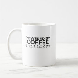 Powered by Coffee and a Golden Retriever Coffee Koffiemok