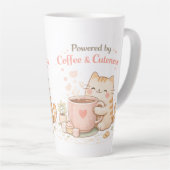 Powered by Coffee & Cuteness Cute Cat Sweet Cream Latte Mok (Rechterhoek)