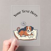 Powered by Coffee & Dog Dreams Acryl Uitnodigingen (Insitu (Draagbaar))