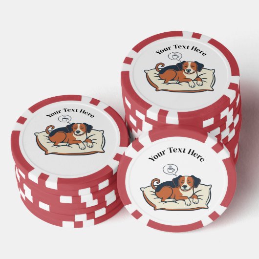 Powered by Coffee & Dog Dreams Poker Chips (Opstapeling)