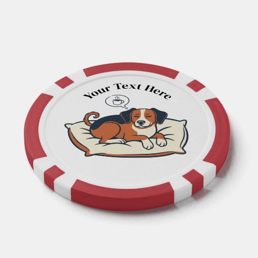 Powered by Coffee & Dog Dreams Poker Chips (Enkel)
