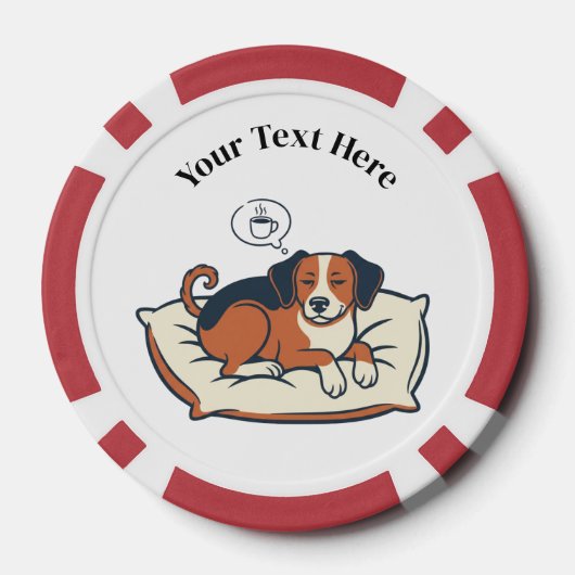 Powered by Coffee & Dog Dreams Poker Chips (Achterkant)