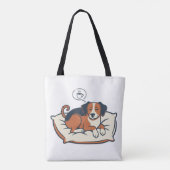Powered by Coffee & Dog Dreams Tote Bag (Achterkant)