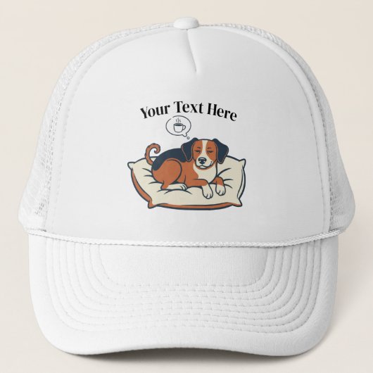 Powered by Coffee & Dog Dreams Trucker Pet (Voorkant)