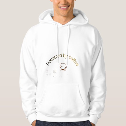 Powered by Coffee – Funny Coffee Lover Quote Desig Hoodie (Voorkant)