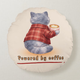 Powered by Coffee Rond Kussen