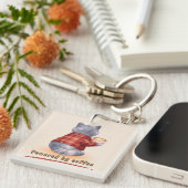 Powered by Coffee Sleutelhanger (Voorkant Rechts)