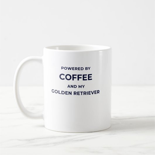 Powered by Coffee... - White Mug Koffiemok (Links)