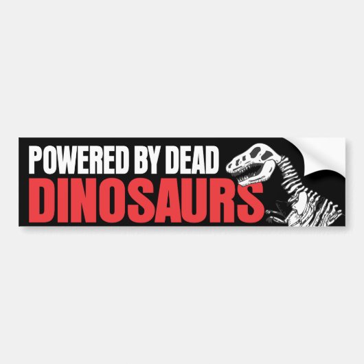 Powered by Dead Dinosaurs Bumpersticker (Voorkant)