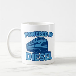 Powered By Diesel Retro Train Design Koffiemok
