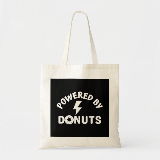 powered by donuts tote bag (Voorkant)
