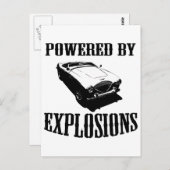 "Powered by Explosions" British Sports Car Briefkaart (Voorkant / Achterkant)