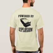 "Powered by Explosions" British Sports Car T-shirt (Achterkant)