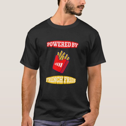 Powered by French Fries French Fray Day Kinder Man T-shirt (Voorkant)