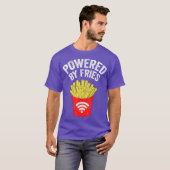 Powered by French Fries   French fries T-shirt (Voorkant volledig)
