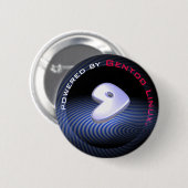 POWERED BY Gentoo Linux Ronde Button 5,7 Cm (Voorkant /achterkant)