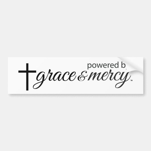 Powered by Grace & Mercy Bumpersticker (Voorkant)