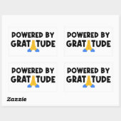 Powered By Gratitude Rechthoekige Sticker (Vel)