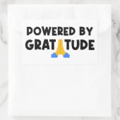 Powered By Gratitude Rechthoekige Sticker (Tas)