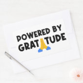 Powered By Gratitude Rechthoekige Sticker (Envelop)