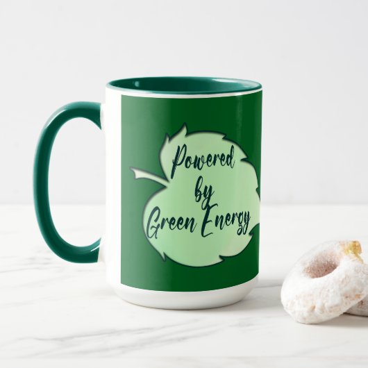 Powered by Green Energy St Patrick’s Day caneca Mok (Met donut)