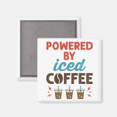 Powered by Iced Coffee Cold Brew Addict Magneet (Voorkant / Achterkant)