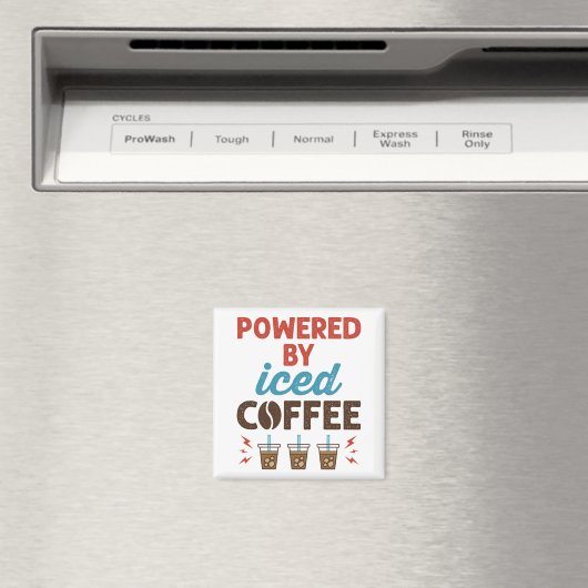 Powered by Iced Coffee Cold Brew Addict Magneet (Insitu (Vaatwasser))