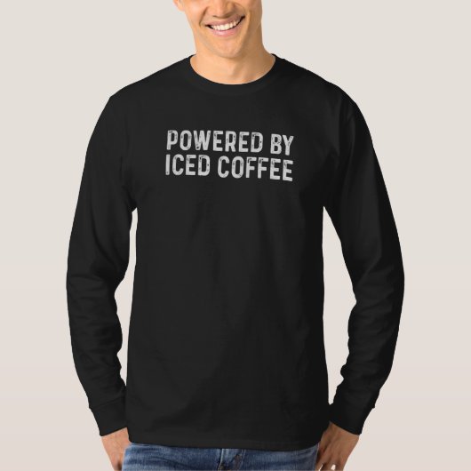 Powered by Iced Coffee T-shirt (Voorkant)