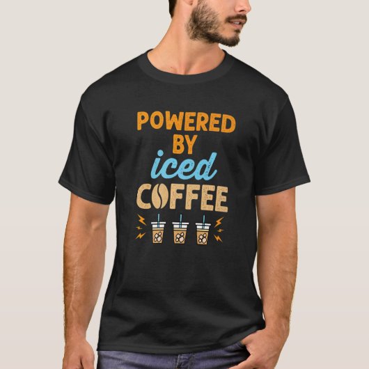 Powered by Iced Coffee T-shirt (Voorkant)